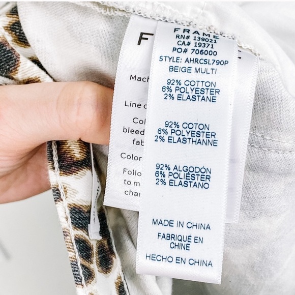 NWT FRAME Leopard High Rise Skinny Jeans - Picture 5 of 7